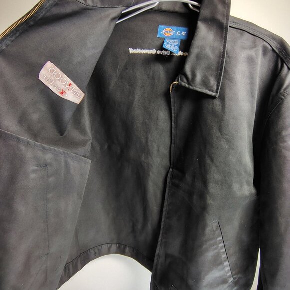 VINTAGE Dickies Jacket Size Large Black Kenwood Audio Tech Deadstock Eisenhower - Picture 10 of 16